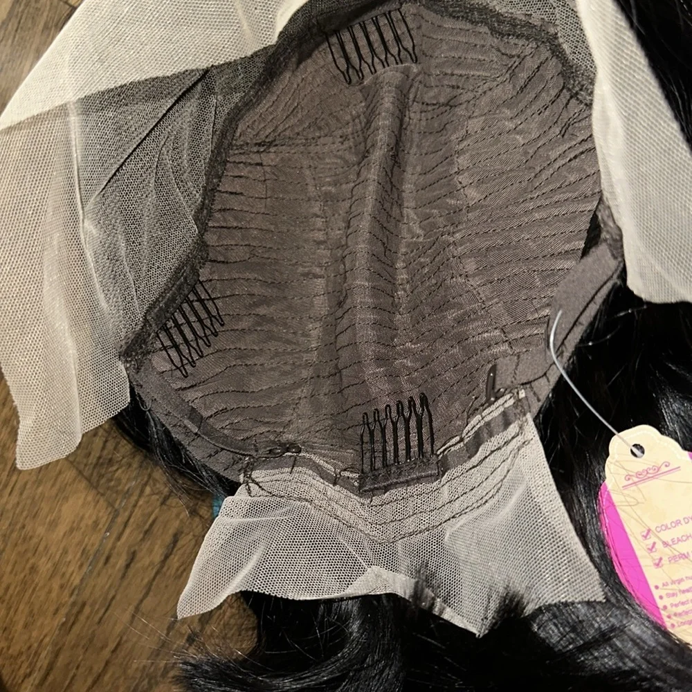 Human Hair 10 Inch Lace Front And Back Wig Cap Color Bleach And Perm Safe 100%